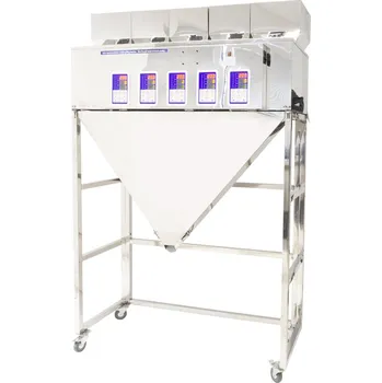 Dávkovač mýdla Pětihlavý automatický dávkovač sypkých materiálů a směsí 5x 10-500g