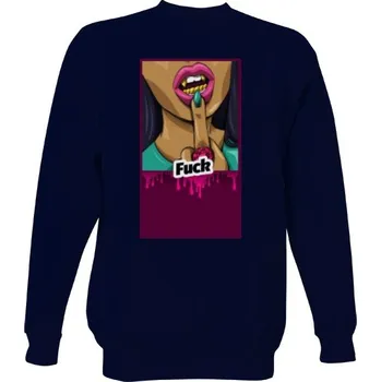 Pánská mikina Mikina bez kapuce Unisex s potiskem F*CK Girl - Unisex Mikina pánské