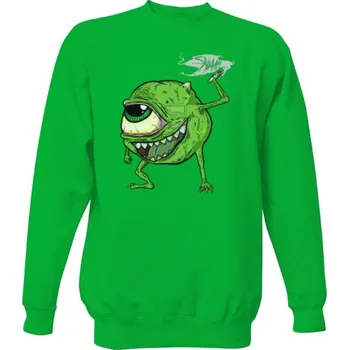 Pánská mikina Mikina bez kapuce Unisex s potiskem Mike Wazowski 420 - Unisex Mikina pánské