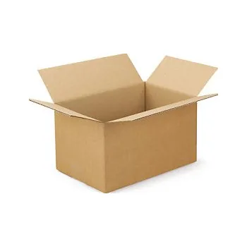 Obalový materiál Kartonová krabice 350x250x100mm, hnědá, klopová,třívrstvá vlnitá lepenka (3VVL) | RAJA - Balení po 25 ks
