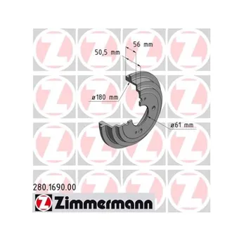 Brzdový buben Zimmermann 280.1690.00