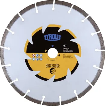Řezný kotouč TYROLIT 466090 diamantový řezací kotouč Basic 230x2,6x22,23mm