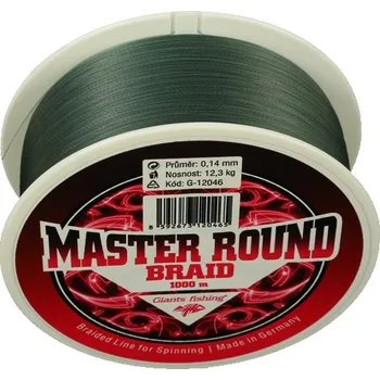 Giants Fishing splétaná šňůra Master Round Braid - 1 m průměr: 0,18 mm