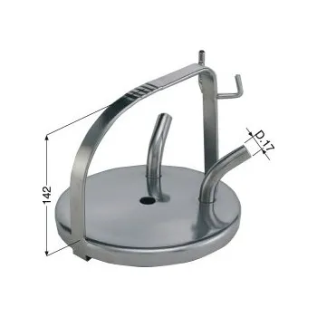 Nerezové víko konve 2 vývody 17 mm pro dvě dojicí soupravy