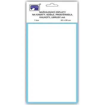 Klasická nažehlovací záplata bílá, 43x20 cm, 1ks