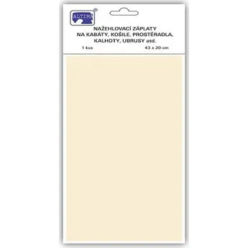 Klasická nažehlovací záplata smetanová, 43x20 cm, 1ks