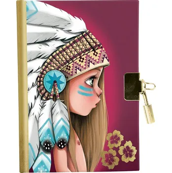 Zápisník Avenue Mandarine Tajný deník se zámkem fialový