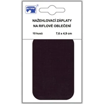 Riflové nažehlovací záplaty černé, 7,6x4,9 cm, 10ks