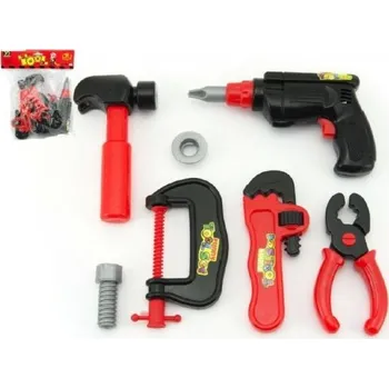 Dětská dílna Teddies Sada nářadí plast v sáčku 8 ks