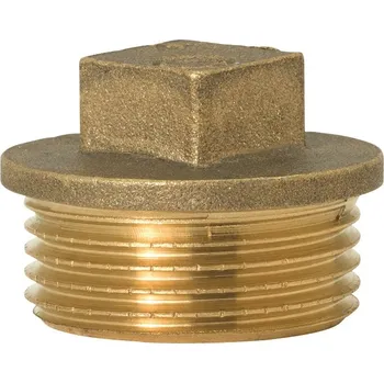 Vodovodní potrubí GEBO Mosazná zátka s obrubou 1" PN16 290A-6BR