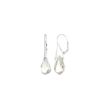 Náušnice Náušnice stříbrné Kapka bílá velká Swarovski elements