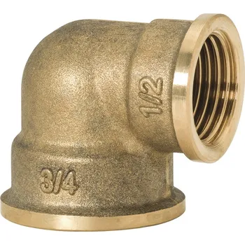 Vodovodní potrubí Mosazné koleno redukované FF 1/2" x 3/8" PN16 65603812