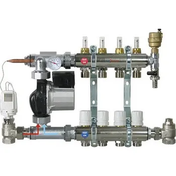 rozdělovač topení TOPtherm Rozdělovač podlahového vytápění 10-cestný, SET elektronické čerpadlo TOP557A-10