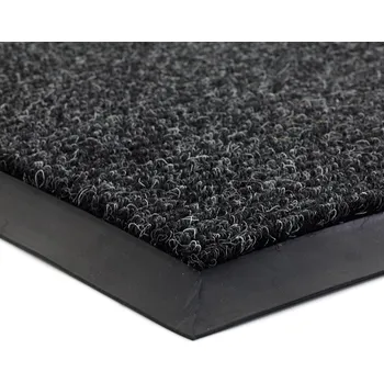 Rohožka Černá textilní zátěžová vstupní rohož FLOMA Catrine - délka 50 cm, šířka 80 cm, výška 1,35 cm