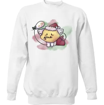 Pánská mikina Mikina bez kapuce Unisex s potiskem Vánoční Lemoncat pánské