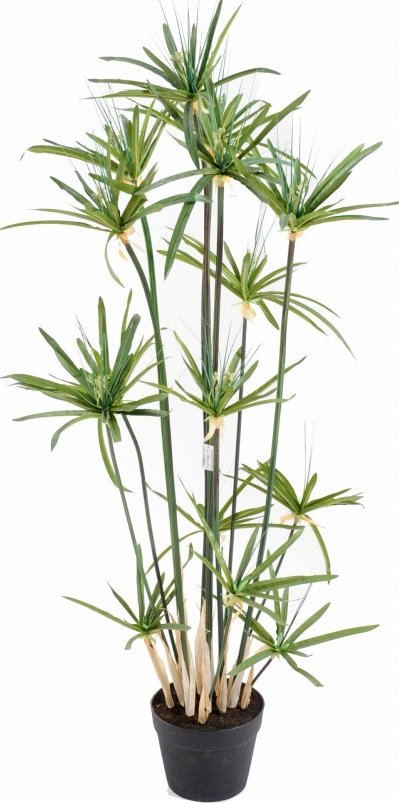 Luxusní umělá rostlina Šáchor Alternifolius, 125cm