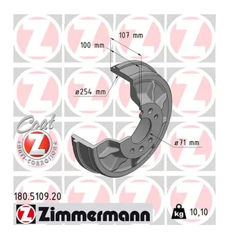 Brzdový buben Zimmermann Coat Z 180.5109.20