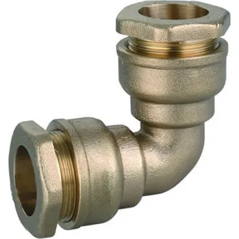 Vodovodní potrubí PE KOLENO 90° 50 mm MOSAZNÉ - Svěrná tvarovka na PE trubky, PN16 480950