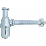 BELAGGIO BRASFLEX Umyvadlový sifon 5/4", flexibilní odpad 32mm, lahvový, CHROM 84406F