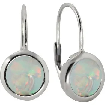 Náušnice Naušnice stříbrné SEJ48 white - Naušnice stříbrné SEJ48 white