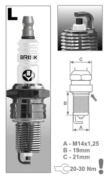 Zapalovací a žhavicí svíčka Brisk L15YC