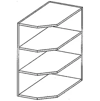 Kuchyňská linka Nábytek Pyramida, s.r.o. WPO horní otevřený roh GREY pravý