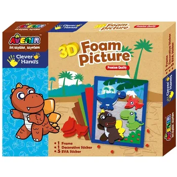 kreativní sada Bino Pěnové 3D obrázky dinosaurus