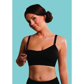 Těhotenská podprsenka Podprsenka ke kojení bezešvá s klipem Carriwell Černá S