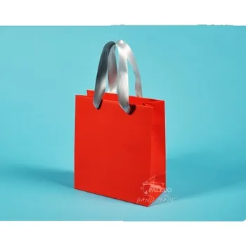 Dárková taška Papírové tašky KAROLÍNA 20x10x23 ofset 140g, stuha, Karton 1 taška