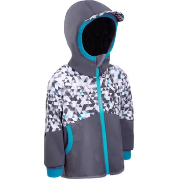 Chlapecká bunda UNUO Street Metricon Boy Fleece Softshell Jacket Dark Grey, 116-122