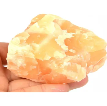 Přírodní kámen Přírodní kalcit oranžový 334g