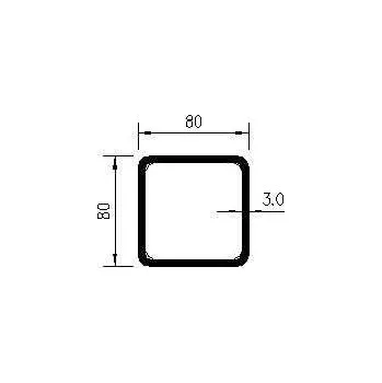 Příslušenství pro plot Jekl 80x80x3 žárově pozinkovaný