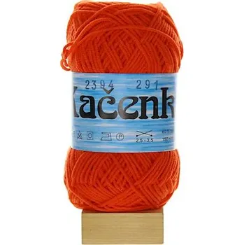 Příze Niťárna Česká Třebová Kačenka sytě oranžová 2394