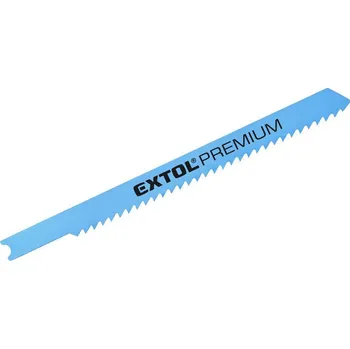 Pilový plátek EXTOL PREMIUM 8805703 List do přímočaré pily, na dřevo, U-stopka, Bi-metal, 75 x 1,0mm, 10TPI, 5ks