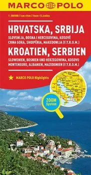Hrvatska, Srbija, Kroatien, Serbien 1:800 000 - Marco Polo [CS] (2016)