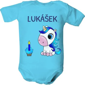 Kojenecký body Dětské body s potiskem jednorožec - narozeniny - kluk dětské