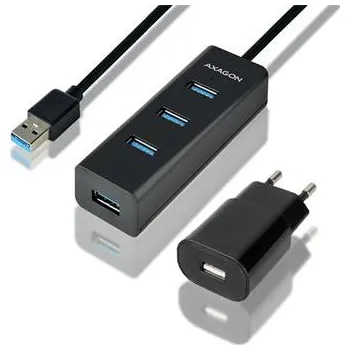 USB hub AXAGON HUE-S2BP, 4x USB3.0 CHARGING hub 1.2m kabel, vč. AC adapteru