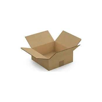 Obalový materiál Kartonová krabice 250x250x100mm, hnědá, klopová,pětivrstvá vlnitá lepenka (5VVL) | RAJA - Balení po 15 ks