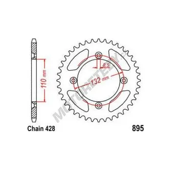 Řetězová sada pro motocykl Rozeta HUSQVARNA TC 85 (malá kola) rok 18-24
