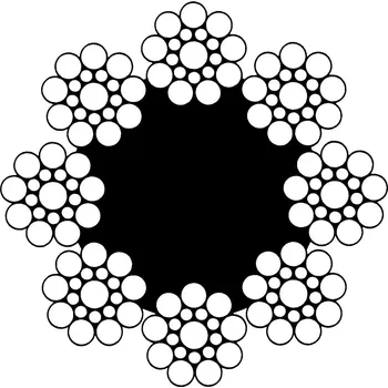 Horolezectví Osmipramenné lano SEAL 8x19S - FC Lano - průměr: 9 mm, Pevnost: 1770 MPa, Provedení: Holé + extra silně mazané (A2)