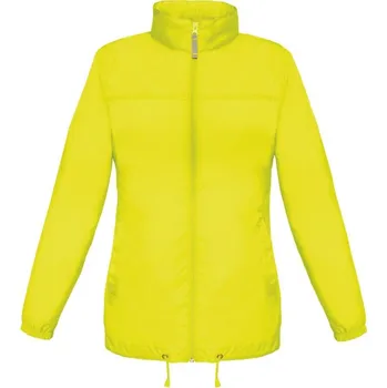 Dámská větrovka B&C Bunda dámská větrovka bez podšívky BC Sirocco 0902, barva Ultra Yellow vel. XXL