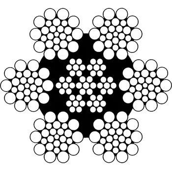 Lano Šestipramenné lano WARRINGTON SEAL 6x26WS - IWRC Lano - průměr: 16 mm, Pevnost: 1770 MPa, Provedení: Holé + mazané prameny (A1)