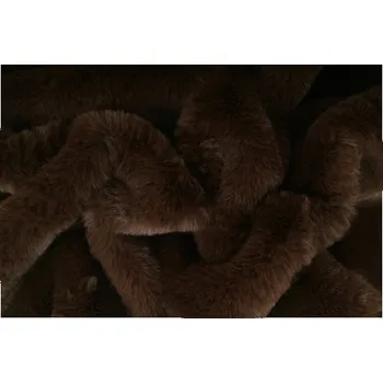 Kožešina, králík de luxe 20mm, čokoládově hnědá , látky, metráž