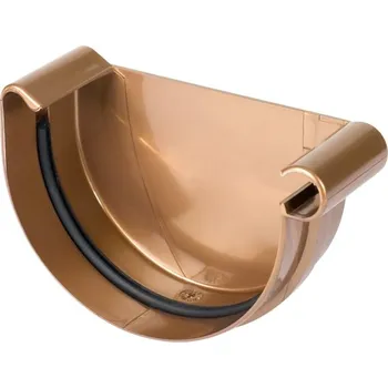 okap BRYZA Čelo žlabu PRAVÉ plastové Ø 125 mm, Měděná RAL vlastní