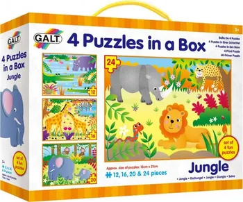 Puzzle Galt 4 puzzle v krabici Džungle