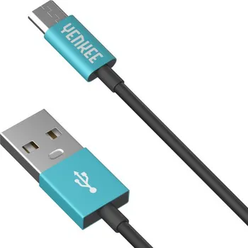 Datový kabel Yenkee USB micro 2.0 2 m světle modrý