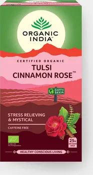 Čaj Organic India Tulsi skořice s růží Bio 25 sáčků