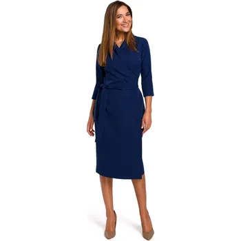 Dámské šaty Stylove Elegantní zavinovací šaty Style S175 modré EU velikost: S