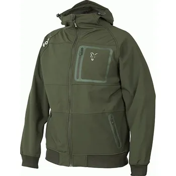 Rybářské oblečení Fox International Shell Hoodie Collection Green/Silver