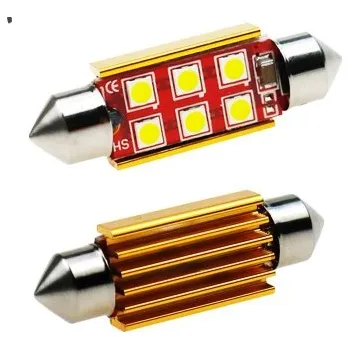 Autožárovka LED žárovka SUFIT 42mm 6LED canbus bílá nejsvítivější